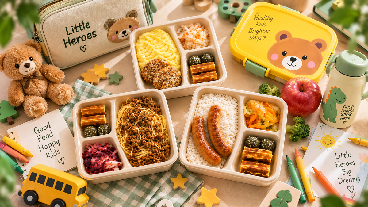 Healthy Kids Lunch Boxes in Dubai – Meet Little Heroes 🌈