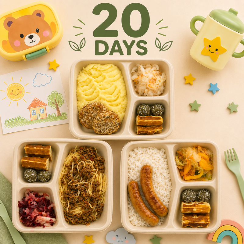 🌈 Little Heroes Monthly Lunch Plan — 20 Days