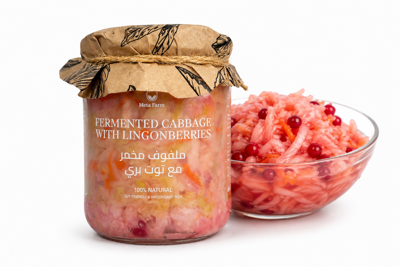 Fermented Cabbage with Lingonberries